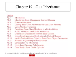Chapter 19 - C++ Inheritance