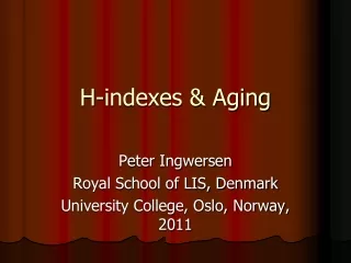 H-indexes &amp; Aging
