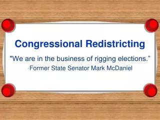 Congressional Redistricting