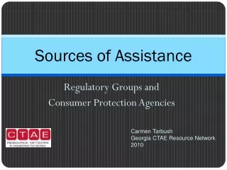 Sources of Assistance