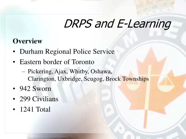 drps and e learning