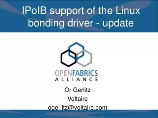 IPoIB support of the Linux bonding driver - update