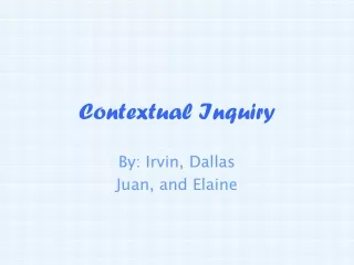Contextual Inquiry