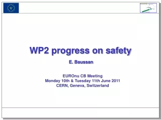 WP2 progress on safety