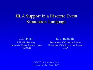 HLA Support in a Discrete Event  Simulation Language