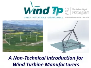 A Non-Technical Introduction for Wind Turbine Manufacturers