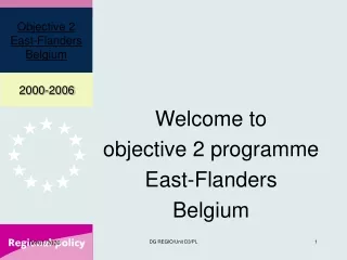 Welcome to objective 2 programme East-Flanders Belgium