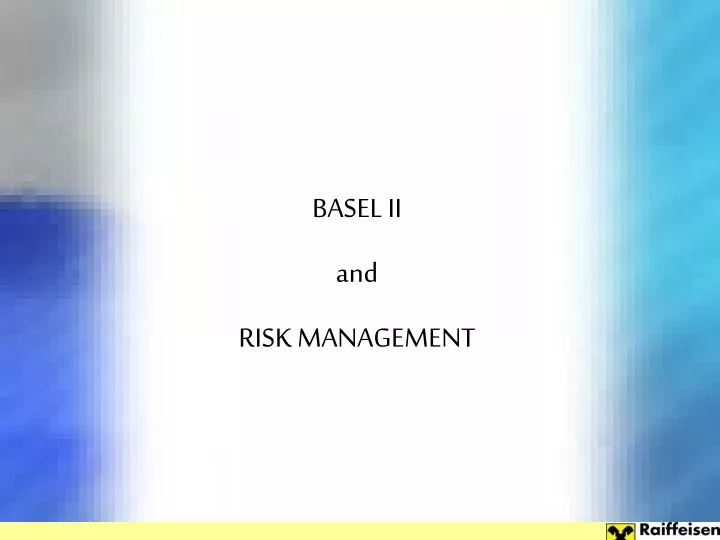 basel ii and risk management