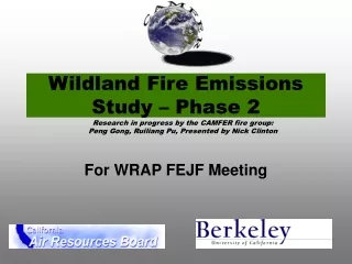 Wildland Fire Emissions Study – Phase 2