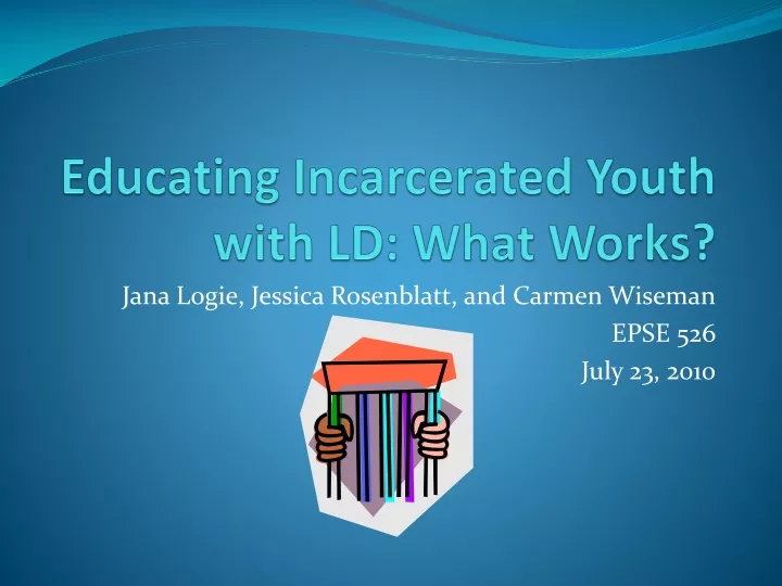 educating incarcerated youth with ld what works