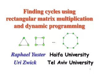 Finding cycles using  rectangular matrix multiplication and dynamic programming