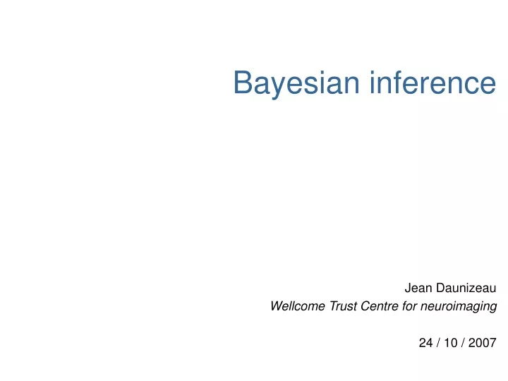 bayesian inference