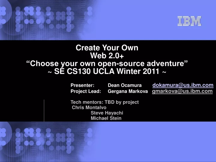 create your own web 2 0 choose your own open