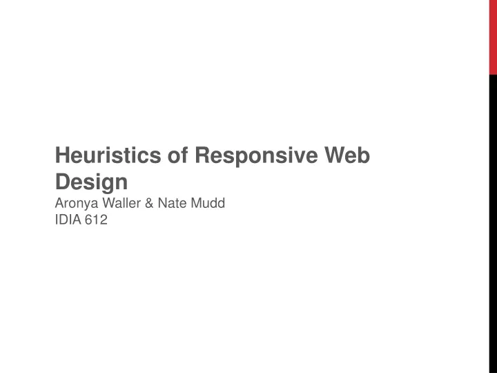 heuristics of responsive web design aronya waller