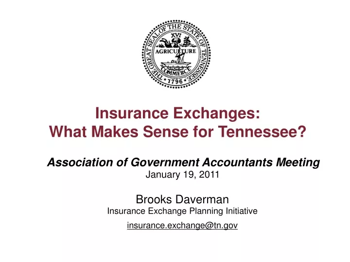 insurance exchanges what makes sense for tennessee