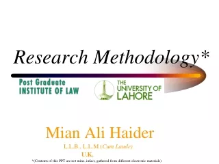 Research Methodology*