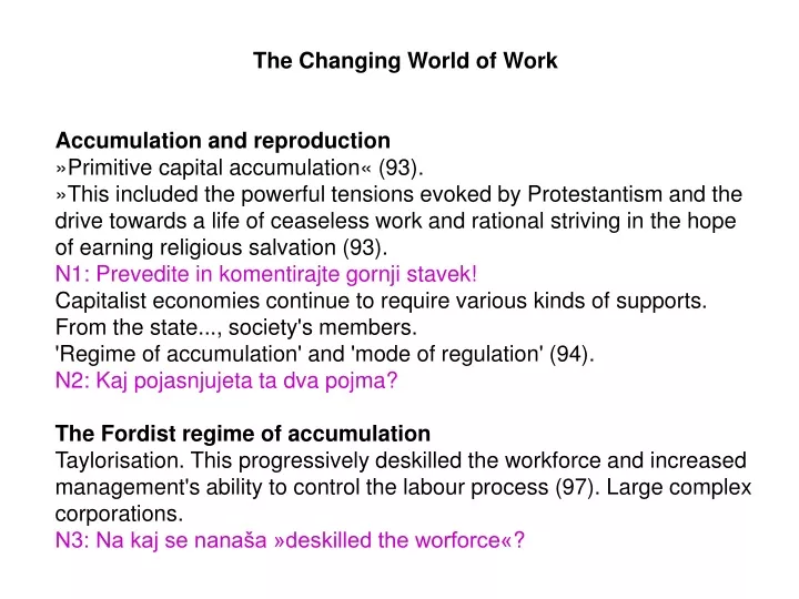 the changing world of work accumulation