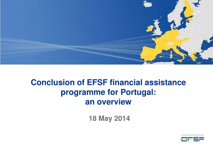 conclusion of efsf financial assistance programme