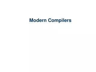 Modern Compilers