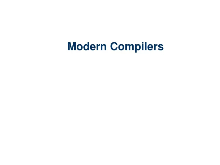 modern compilers