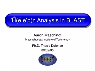 H(e,e’p)n Analysis in BLAST