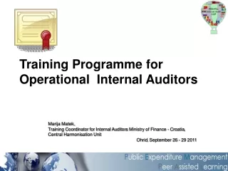 Training  Programme for Operational  Internal Auditors