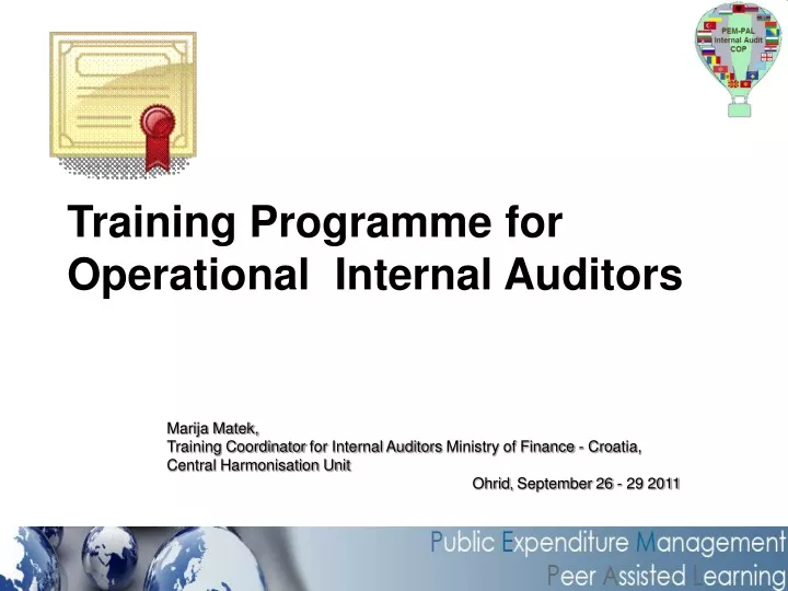 training programme for operational internal auditors