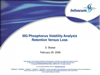 IIIG Phosphorus Volatility Analysis Retention Versus Loss