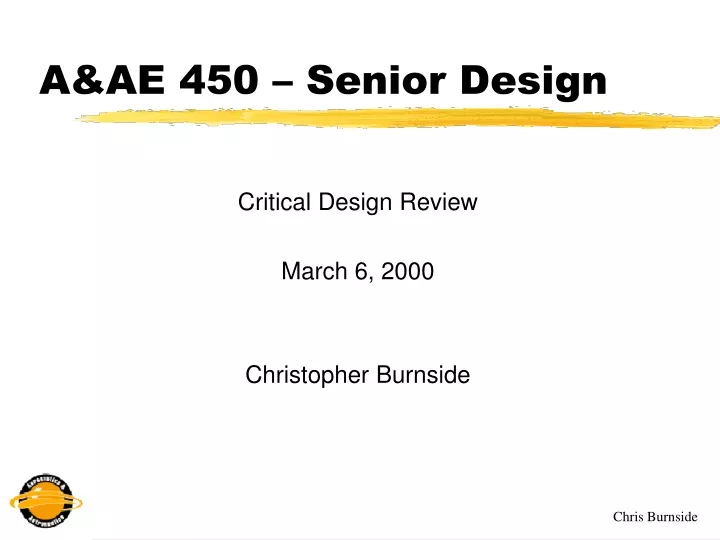 a ae 450 senior design