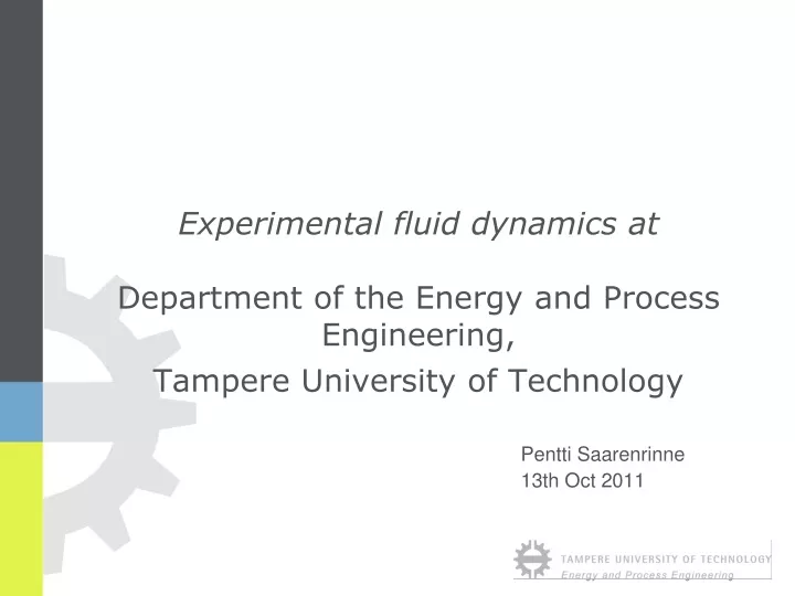 experimental fluid dynamics at