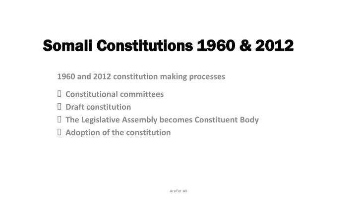 somali constitutions 1960 2012
