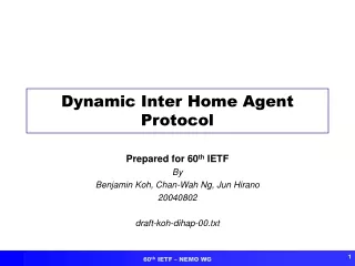 Dynamic Inter Home Agent Protocol
