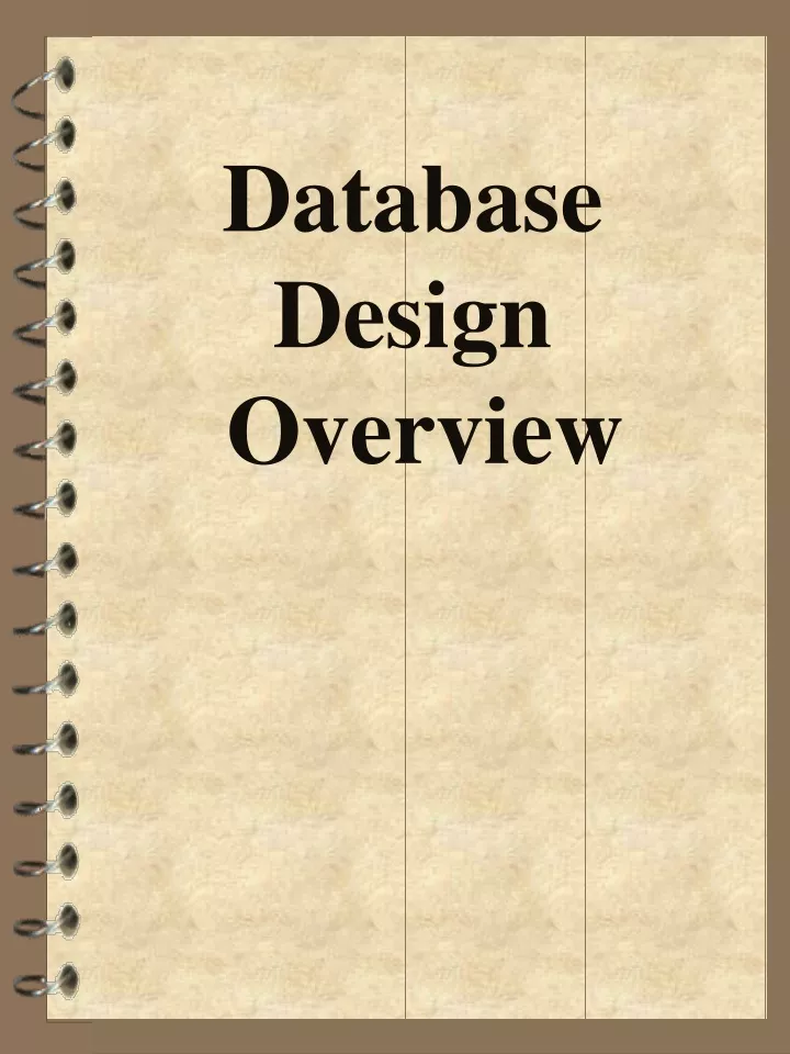 database design overview