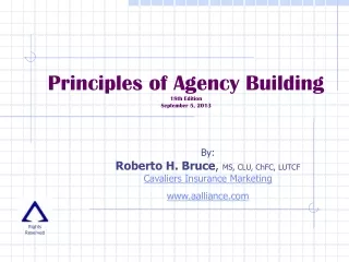 Principles of Agency Building 18th Edition  September 5, 2013