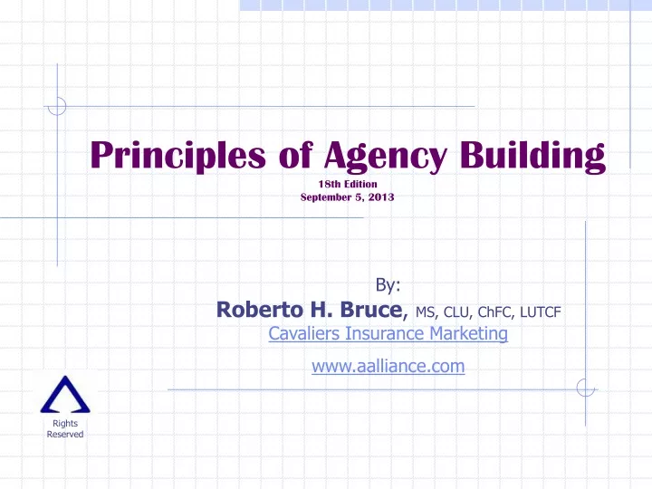principles of agency building 18th edition september 5 2013