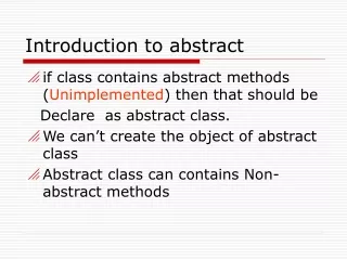 Introduction to abstract