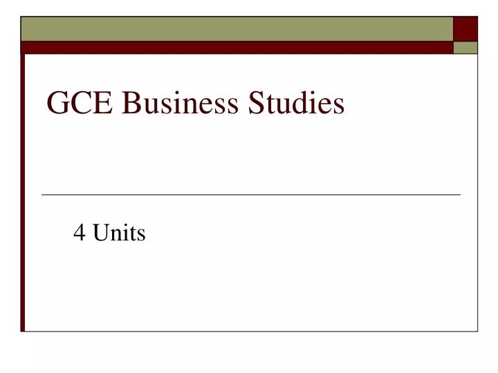 gce business studies