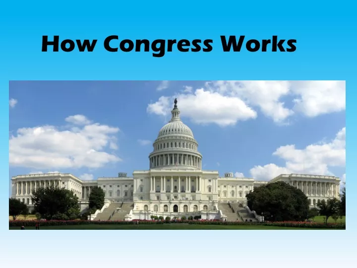 how congress works