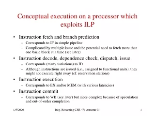 Conceptual execution on a processor which exploits ILP