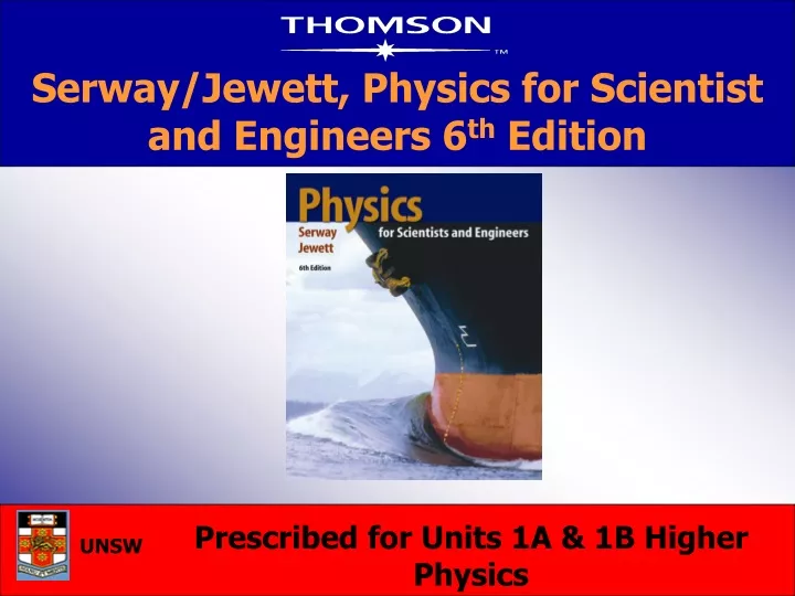 serway jewett physics for scientist and engineers