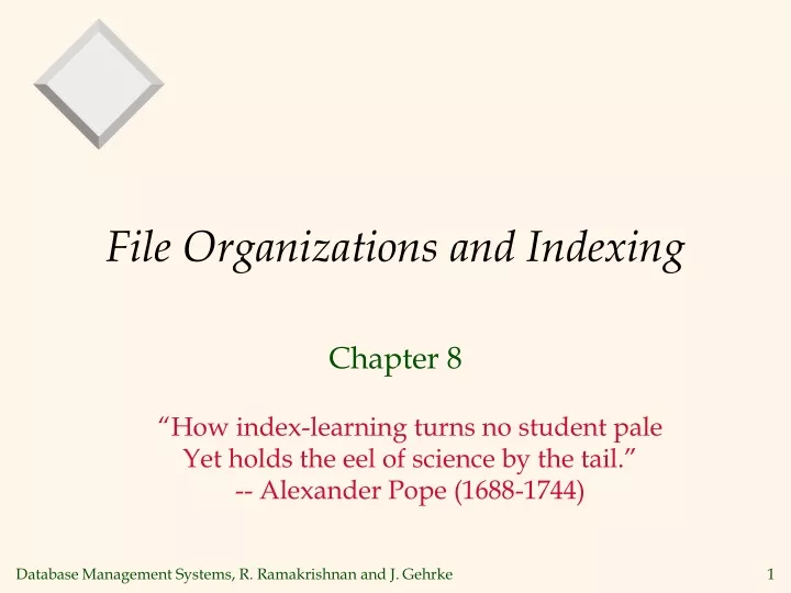 file organizations and indexing