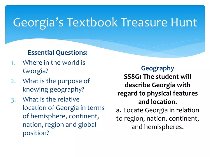 georgia s textbook treasure hunt