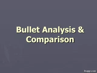 Bullet Analysis &amp; Comparison