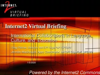 Internet2 Virtual Briefing
