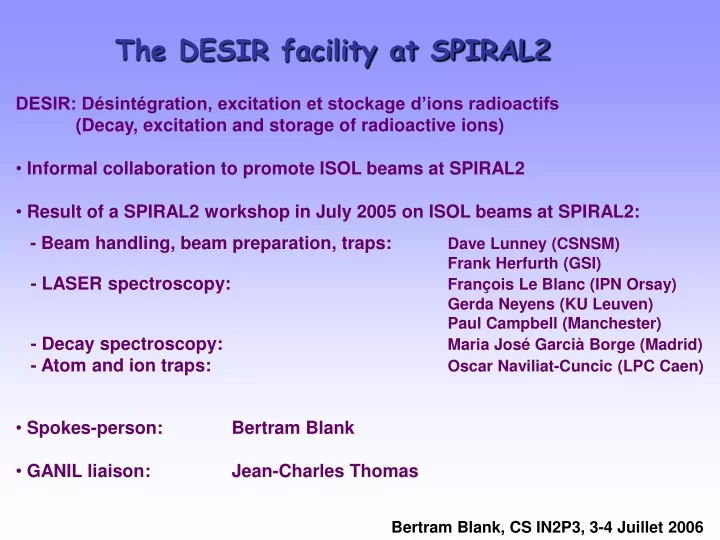 the desir facility at spiral2