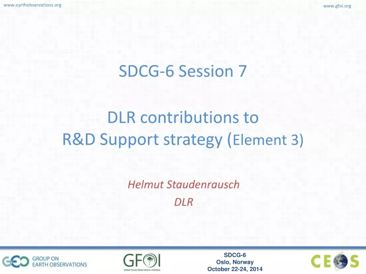 sdcg 6 session 7 dlr contributions to r d support strategy element 3