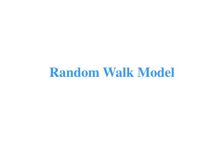 random walk model