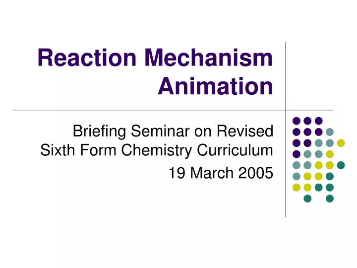 reaction mechanism animation