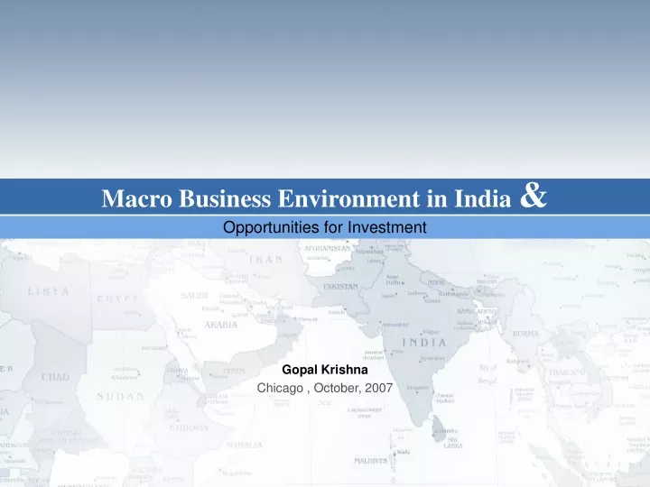 macro business environment in india