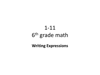 1-11 6 th  grade math